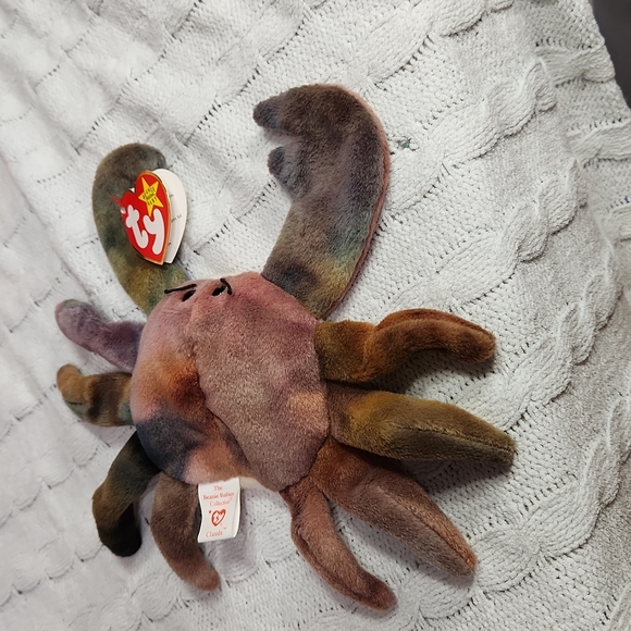 🕸Vintage Ty Beanie Baby Original Claude 1996 Tie Dye  Crab - Picture 4 of 11